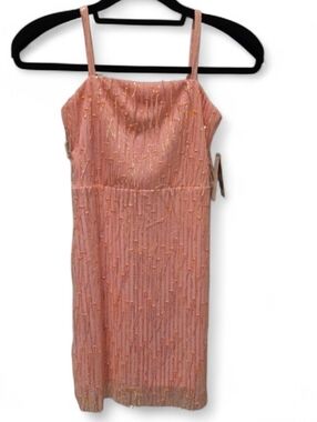 Nordstrom Pink Beaded Dress by Nickie Lew Size 10 NWT